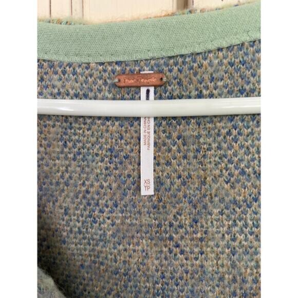 Free People size XS cozy plaid sweater - Picture 2 of 3